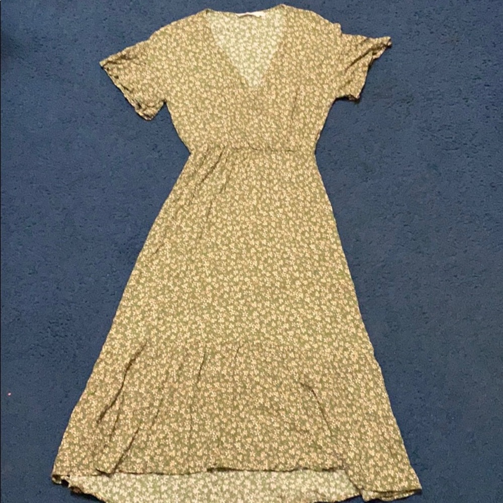 All In Favor Olive-Green Dress